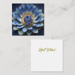 Blue Lotus Flower Spiritual Zen Art Personalized Card