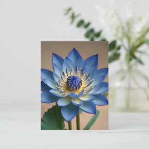 Blue Lotus Flower Spiritual Zen Art Postcard