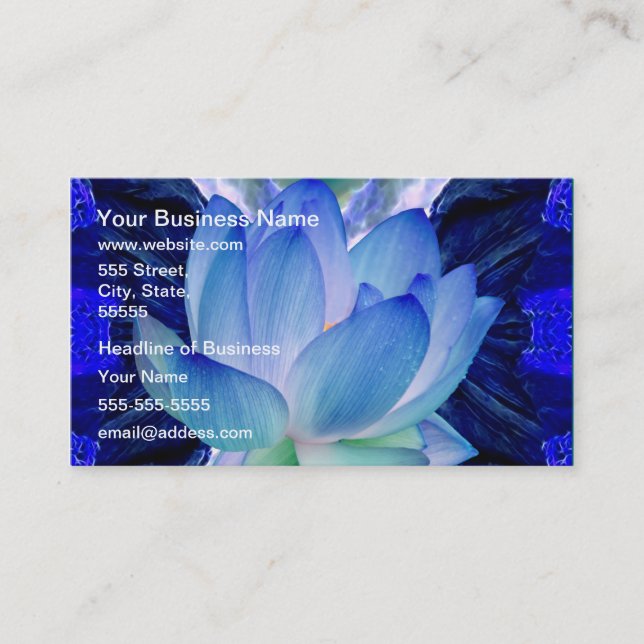 Blue lotus lily business card (Front)