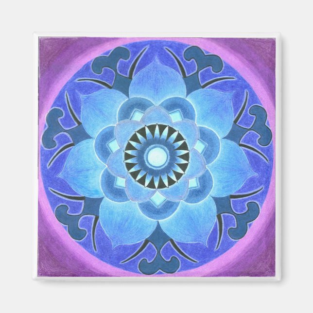 Blue Lotus Magnet (Front)