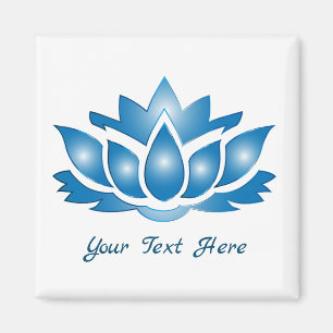 Blue Lotus Mind Body Spirit Personalized Magnet