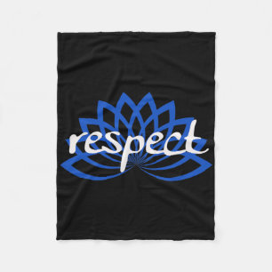 Blue Lotus Respect Fleece Blanket