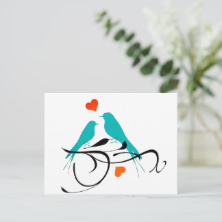 Blue Love Birds Postcard