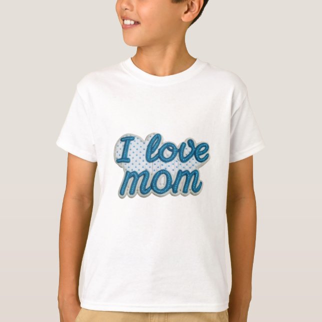 Blue Love for Mom T-Shirt (Front)