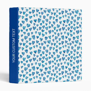Blue love heart binder