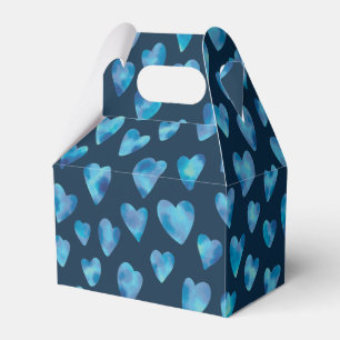 Blue Love Heart Wedding  Favor Box