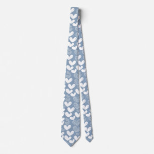 Blue love hearts tie
