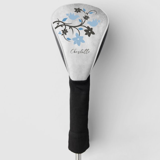 Blue Lovebirds Golf Head Cover (Front)