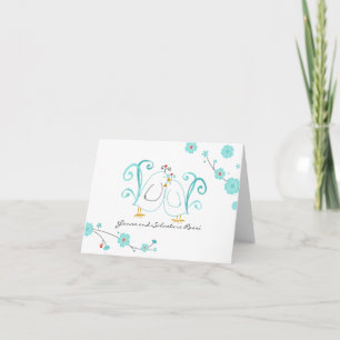Blue Lovebirds, Thank You Cards