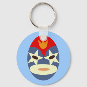 Blue Lucha Libre Mask Keychain