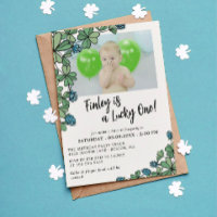 Blue Lucky One Four Leaf Clover 1st Birthday Party