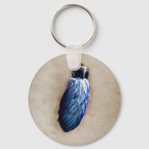 Blue Lucky Rabbit's Foot Keychain