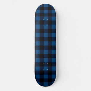 Blue Lumberjack Plaid Skateboard