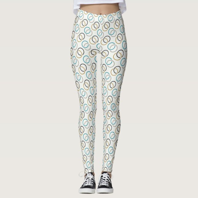 Blue luxury  leggings (Front)