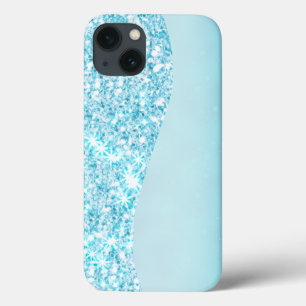 Blue Luxury Modern gradient galaxy glitter star iPhone 13 Case