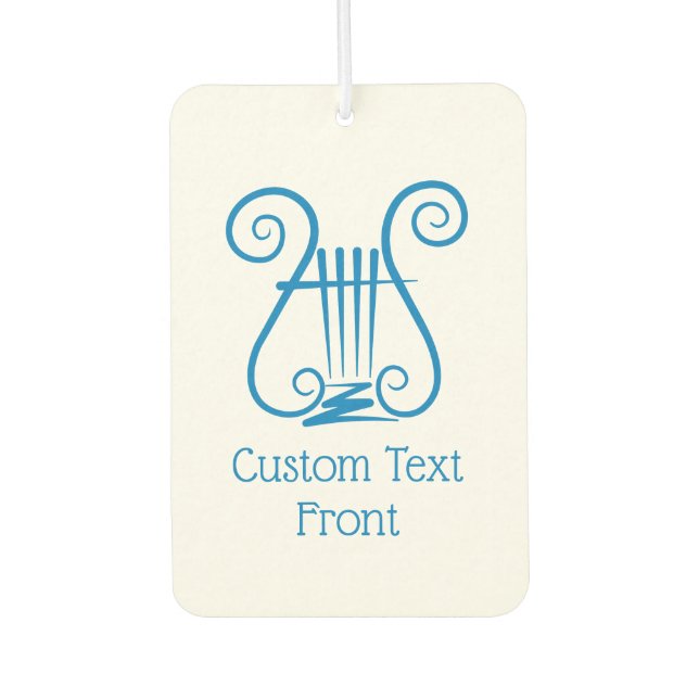 Blue Lyre Air Freshener (Front)
