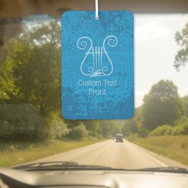 Blue Lyre Background Air Freshener (Creator Uploaded)
