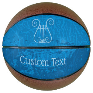 Blue Lyre Background Basketball