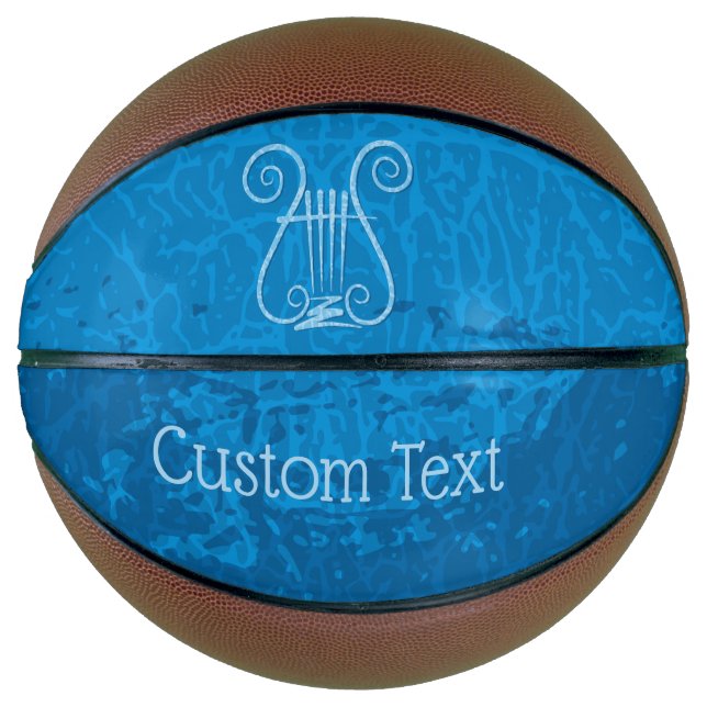 Blue Lyre Background Basketball (Front)