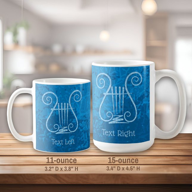 Blue Lyre Background Coffee Mug (Creator Uploaded)