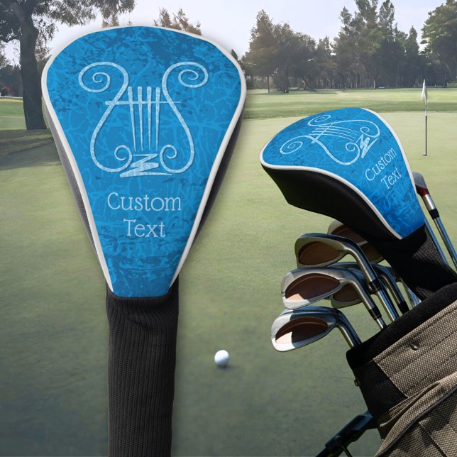 Blue Lyre Background Golf Head Cover (Creator Uploaded)