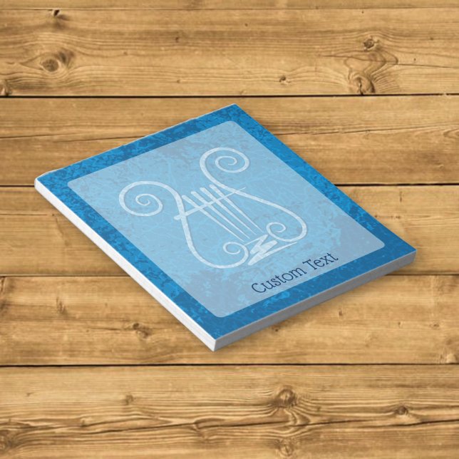 Blue Lyre Background Notepad (Creator Uploaded)