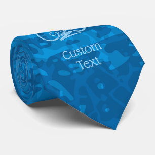 Blue Lyre Background Tie