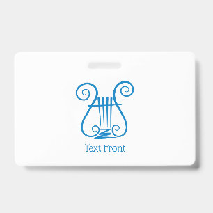 Blue Lyre Badge