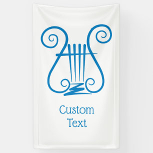 Blue Lyre Banner