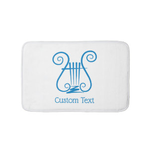 Blue Lyre Bath Mat