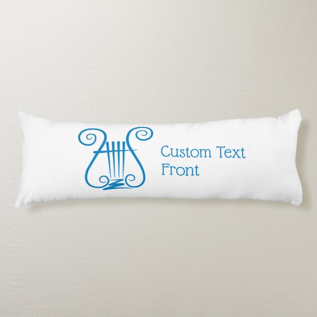Blue Lyre Body Pillow (Front)