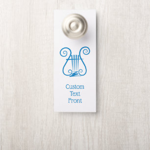 Blue Lyre Door Hanger