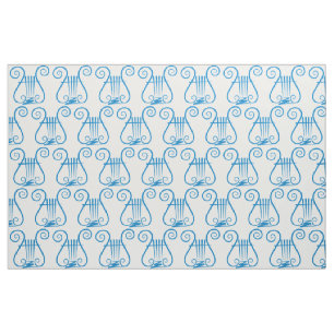 Blue Lyre Fabric