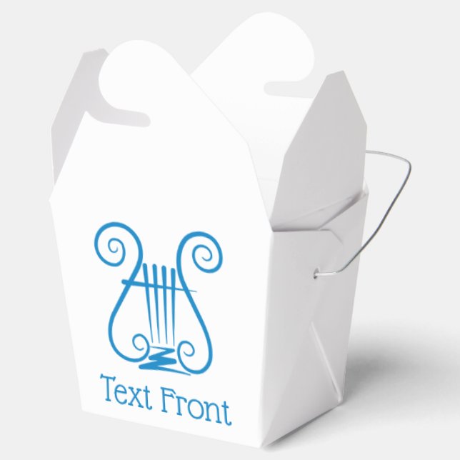 Blue Lyre Favor Box (Opened)