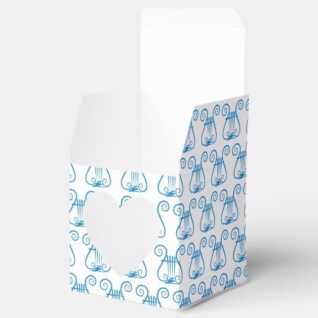 Blue Lyre Favor Box (Opened)