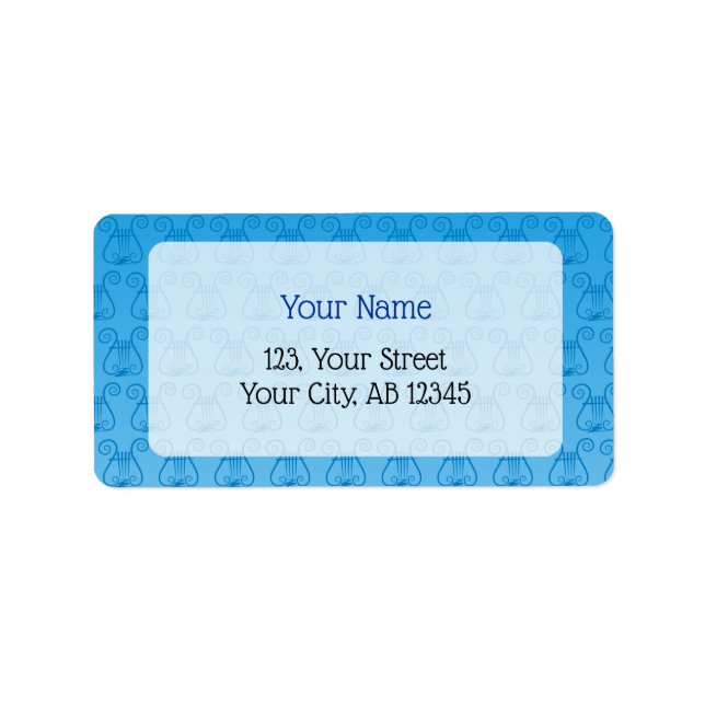 Blue Lyre Label (Front)