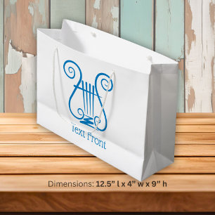 Blue Lyre Large Gift Bag