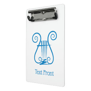Blue Lyre Mini Clipboard