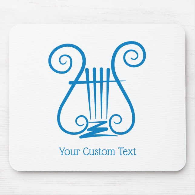 Blue Lyre Mouse Pad (Front)