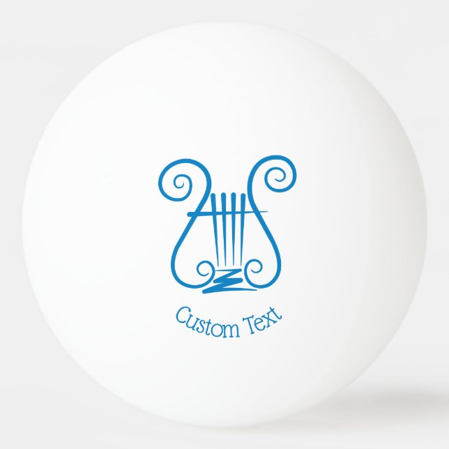 Blue Lyre Ping Pong Ball (Front)