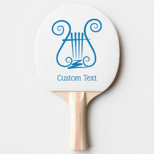 Blue Lyre Ping Pong Paddle