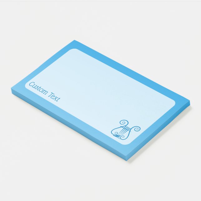 Blue Lyre Post-it Notes (Angled)