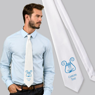 Blue Lyre Tie