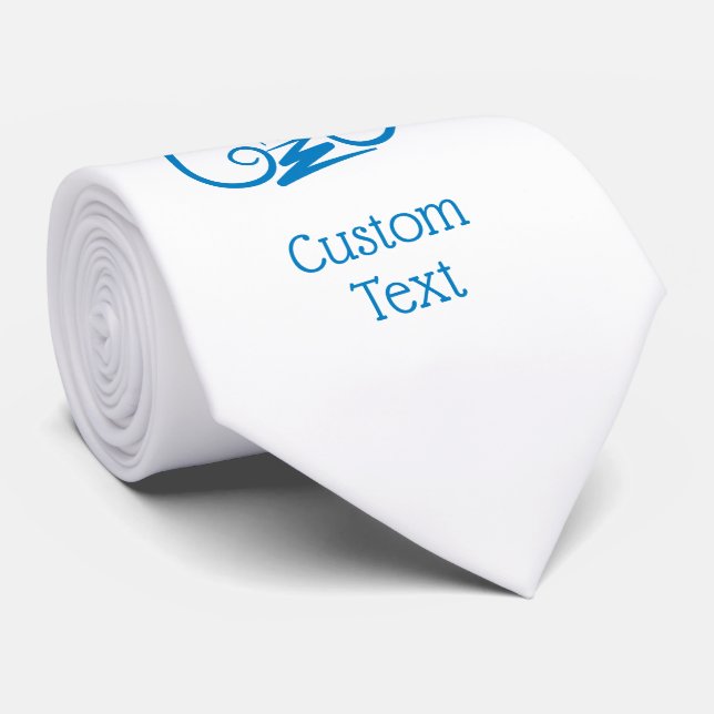 Blue Lyre Tie (Rolled)