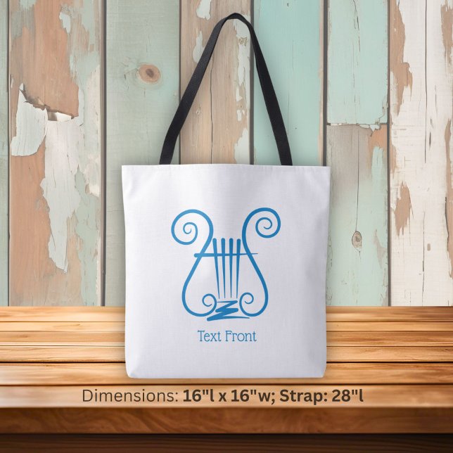 Blue Lyre Tote Bag (Creator Uploaded)