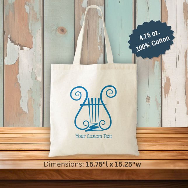 Blue Lyre Tote Bag (Creator Uploaded)