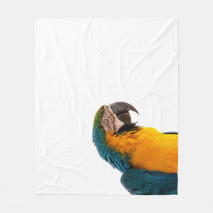 Blue macaw parrot  fleece blanket