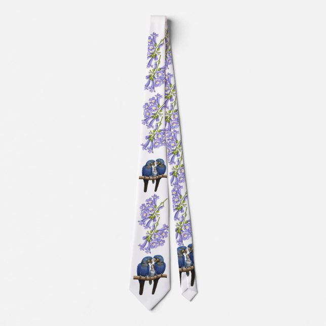 Blue macaw tie (Front)