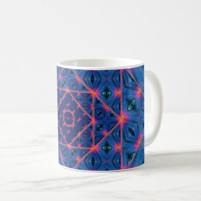 Blue Machine Eyes Coffee Mug (Front Right)