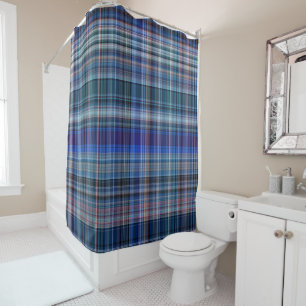 Blue Madras Plaid Stripe Pattern